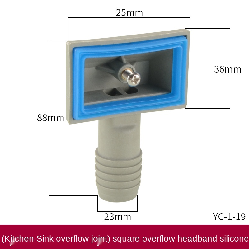 Küche Waschbecken Abfluss Armaturen Edelstahl Gericht Becken Waschbecken Abfluss Rohr Anti-überlauf Adapter Anschluss Rohr: YC-1-19