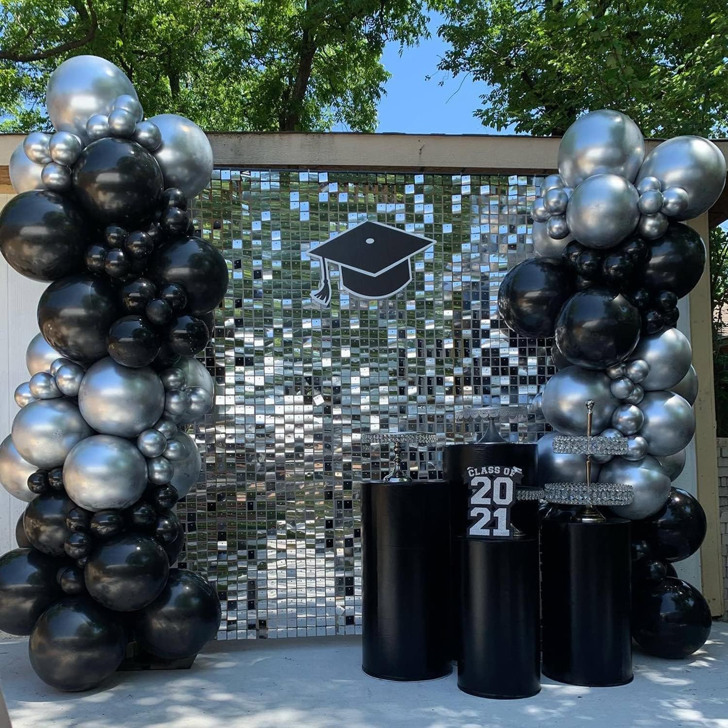 24 件/套 Shimmer Wall Backdrop Panels, 12 英寸/30.48cm Pc Sequin Backdrop Shimmer Wall Panels for Birthday Party Wedding