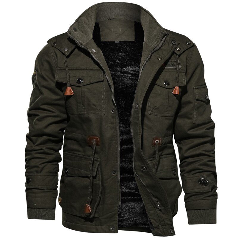 Vinteruniform jacka herr #39 ;s plus ull tjock varm jacka army pilot casual jacka air cargo jacka stor storlek 4xl jacka