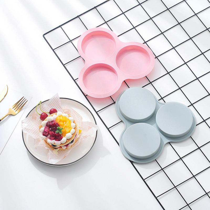 Air Friteuse Ei Mal Ronde Vorm Eieren Mal 3 Holte Non-Stick Siliconen Air Friteuse Eierpan Ei Steamer Kookmal Gebakken Ei Gereedschap