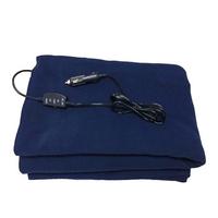 12V Car Electric Heating Blanket Car Energy Saving Warm Electric Blanket Pattern Warmth Shearing Plush Cover: Silver