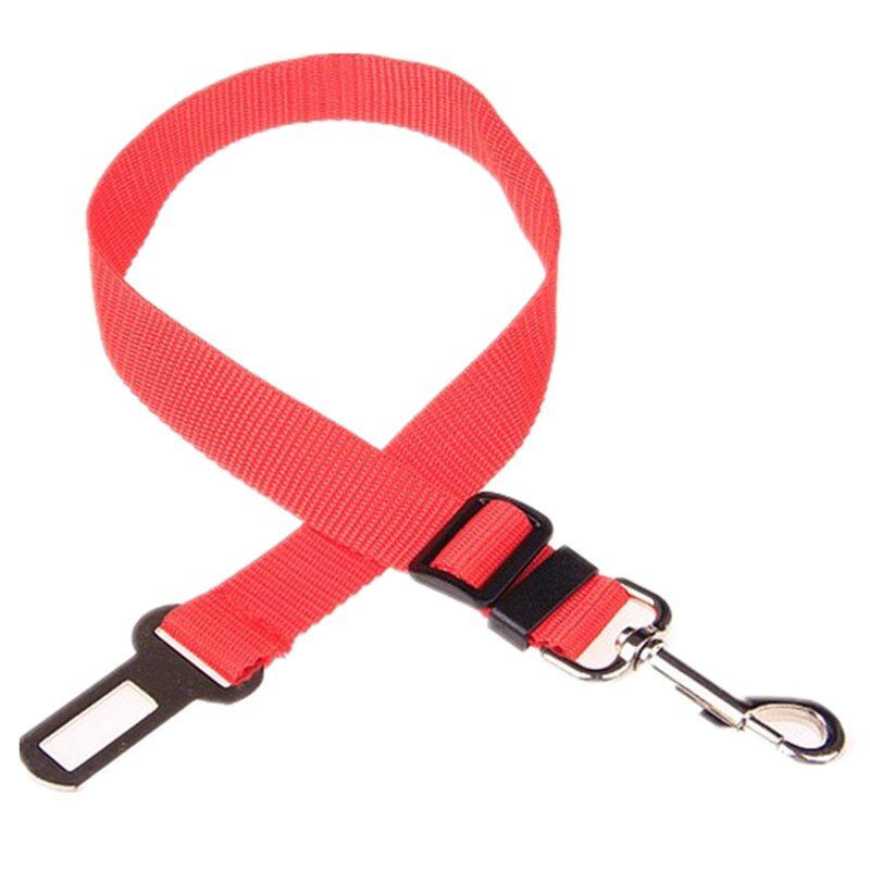 Pet Hond Kat Autogordel Voor Hond Accessoires Goederen Dieren Verstelbare Harnas Lead Leash Kleine Medium Reizen Clip Bulldog: Rood