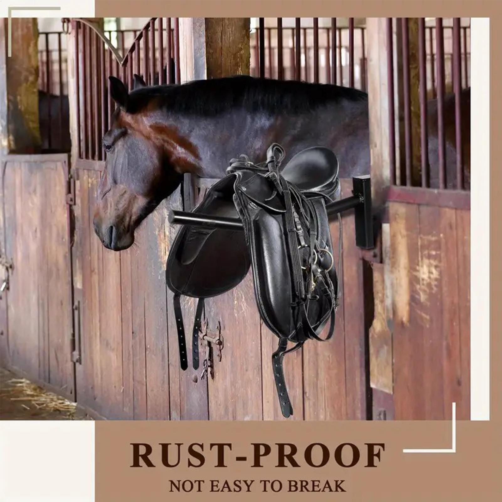 Saddle Pad Rack Wall Mounted Saddle Storage Rack Space-Saving Equipment For Equestrian Tack Room Barn Garage Outdoors Training