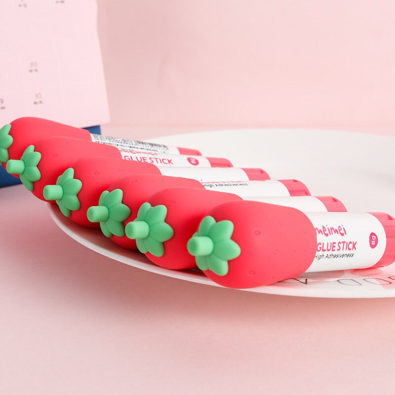 1 Pcs Cute 8g 15g Fruit Strawberry Solid Glue Sticks School Office Supplies Stationery High Viscosity Strong Adhesives