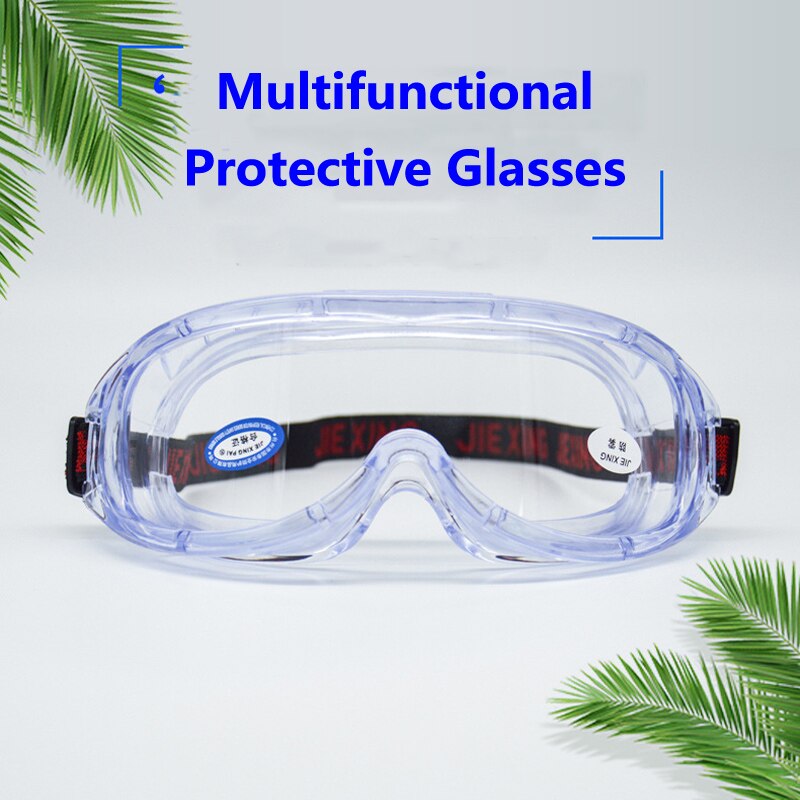 Protective Goggles Glasses Safety Glasses Anti-Fog Splash Goggles Wide Vision Adjustable Anti-Dust Chemical Lab Work Safety Gog