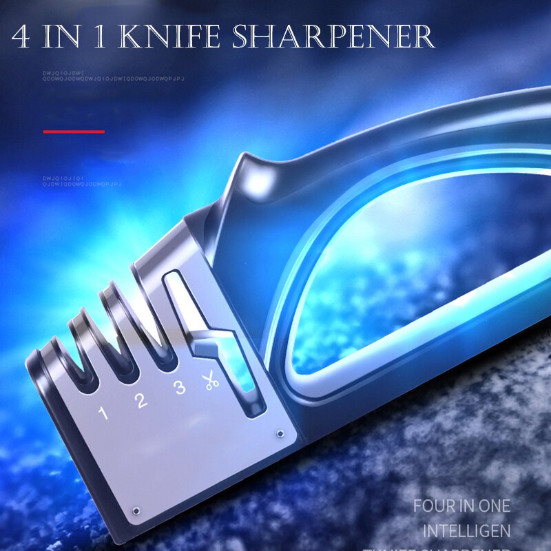 4 In 1 Kitchen Knife Sharpener Diamond Sharpening Grinder Knives Stone Tools Knife Shears Scissors Sharpener Steel Grindstone#3