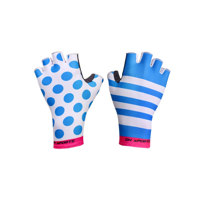anti scontrino pad in gel Guanti Della Bicicletta Del gel pad Breve Mezze Dita Guanti Da Ciclismo Traspirante sport tutto'aria Aperta Uomo Donna MTB Bici guanti: Blu / S