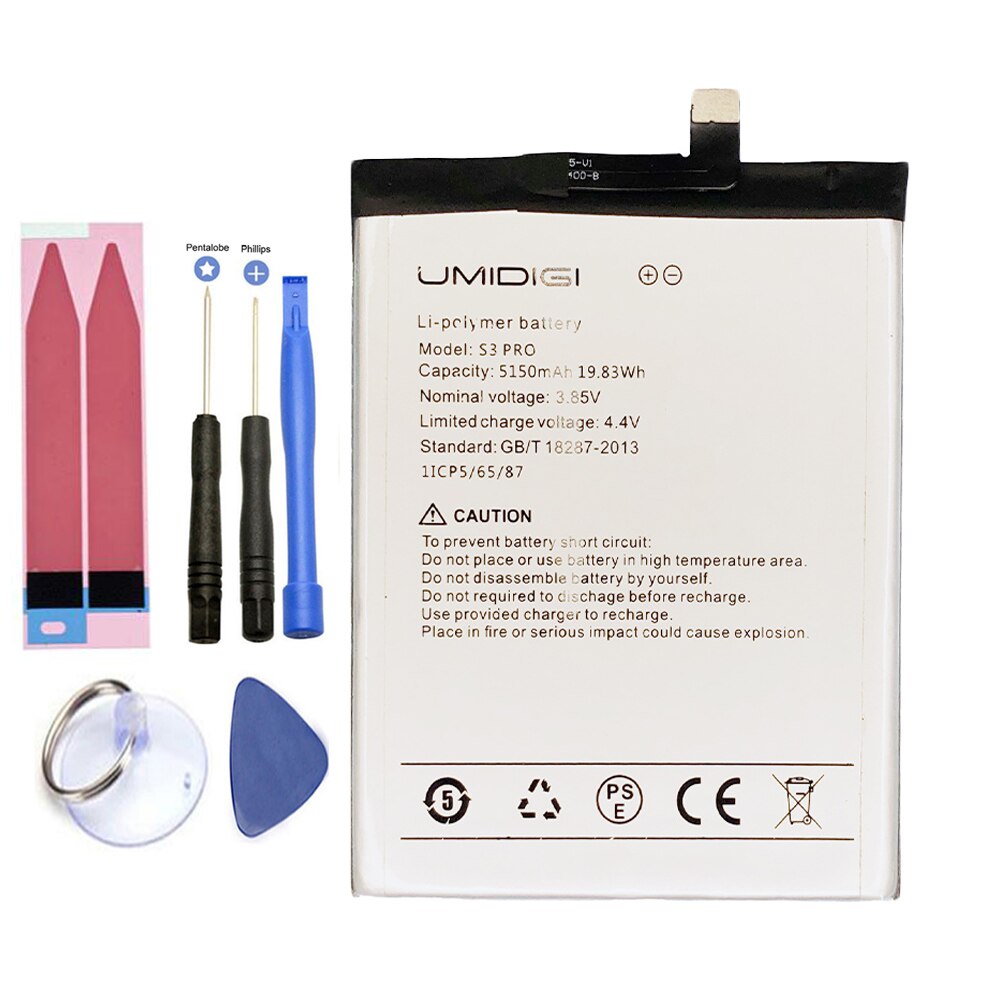 ISUNOO-Batería de teléfono de 5150mAh, para UMI Umidigi F1 F1 Play S3 Pro con herramientas