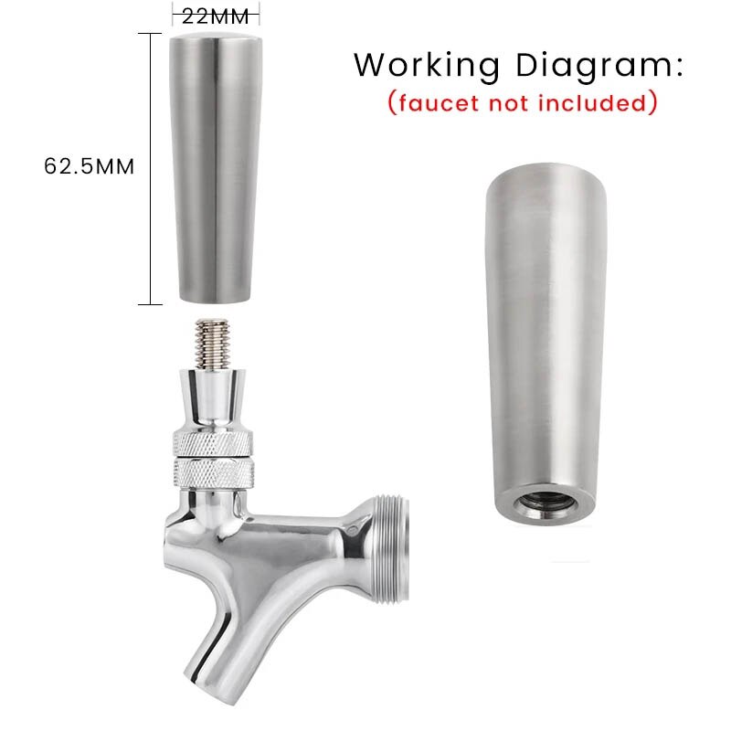 2 stks/partij Biertap Handvat Rvs Knop Bar Pub Home brew Tapbier Kraan