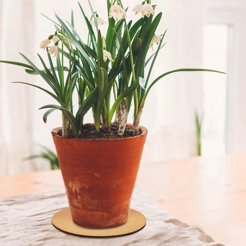 3Pcs Cork Plant Mat Plastic Plant Mat Round Plate Pad for Garden,Courtyard,Pot Mat,Indoor Outdoor and DIY Craft Project