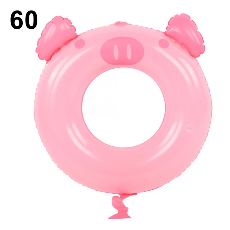 Kid Swimming Ring 60/70cm Inflatable Swimming Ring Summer Children Animal Shape Swim Ring Inflatable Pool Float Circle: Pink 60cm