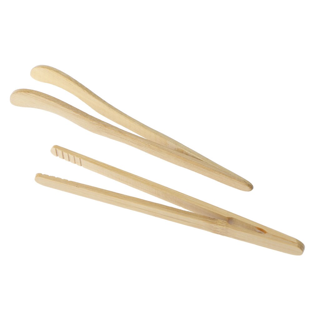 1 st handgjorda bambu te klämmor pincett böjda raka te tillbehör te pinnar naturlig bambu te klämma