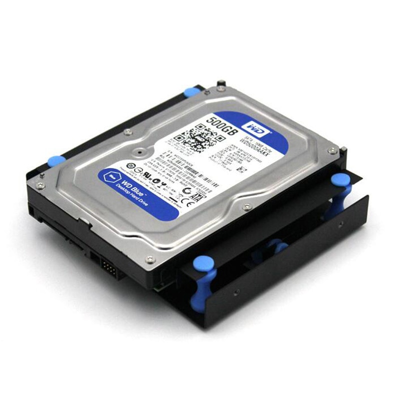 3,5-Zoll-Stoßdämpferhalterung für Festplatten mit Befestigungsschrauben für PC-Gehäuse 3,5 HDD auf 5,25 DVD ROM Bay Montageadapter