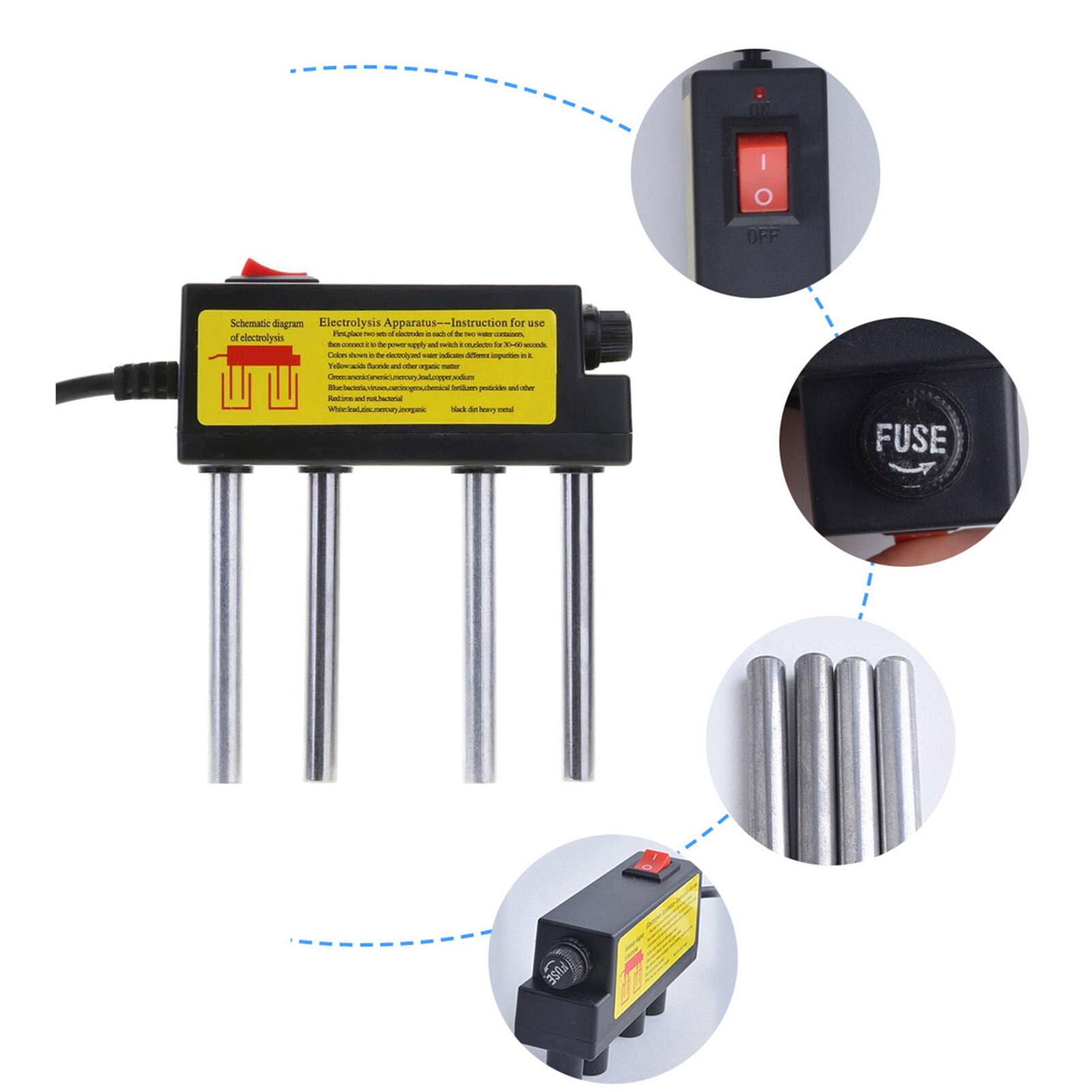 Premium Water Household Electrolyzer Test Electrolysis Water Tools Water Purity Level Meter PH Testing Tool Water Tester