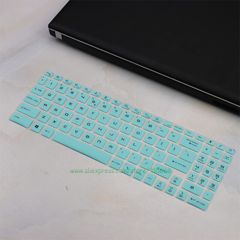 Dustproof Silicone Keyboard Cover Skin Protector For MSI GL66 Pulse Katana GF76 GL76 Katana GF66 Gaming Laptop: Skyblue