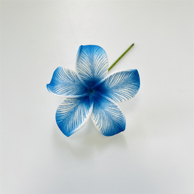 12 piezas de pinzas para el cabello de flores de Plumeria hawaiana, tocados de flores de espuma de playa de 2,4 pulgadas para accesorios para de boda: Azul cielo