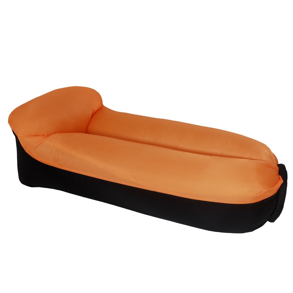 Bærbar oppustelig sovesofa pude sove senge til udendørs campingrejser: Orange