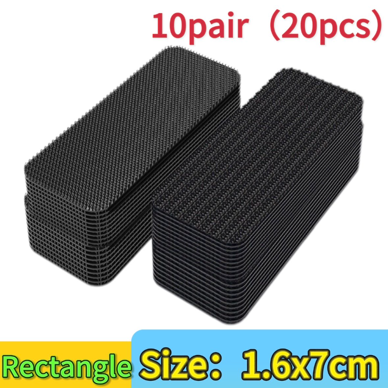 Self-Adhesive Fastener Tape Extra Strong Home Carpet Fixing Sticker Double Side Hook-and-loop Fastener Auto Adhesive Tape Fixing: black