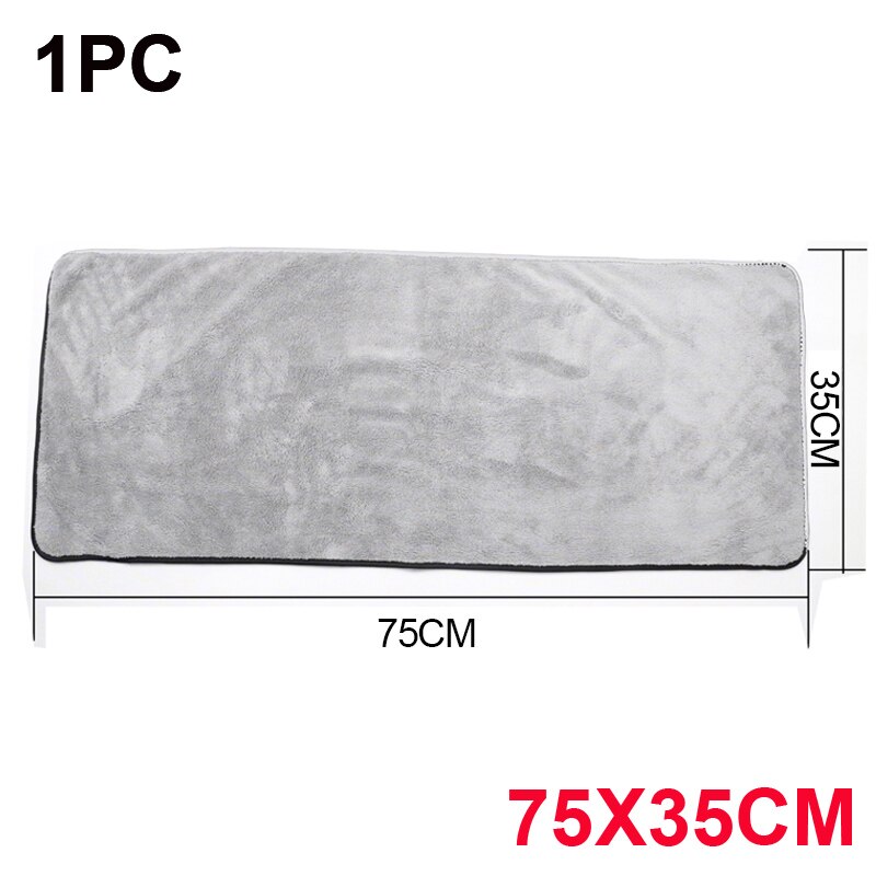 Auto detailing 800 gsm autoreiniging washandje accessoires microvezel 600 gsm sterke dikke washand nat en droog detail autoverzorging: 1pc 300 gsm 75 x 35cm