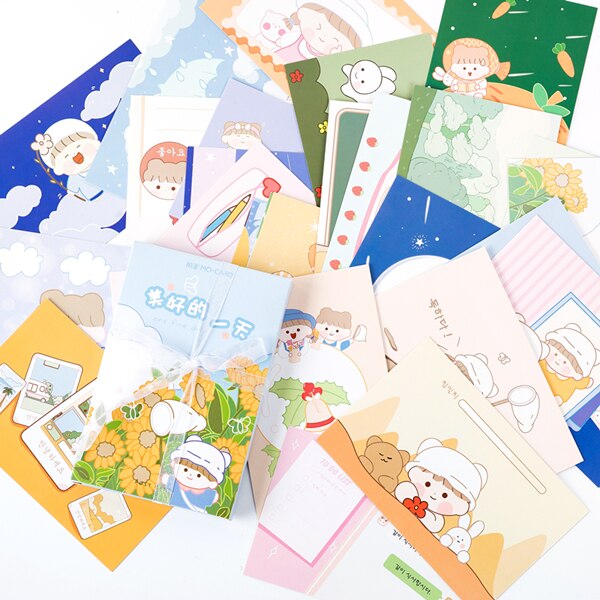 Good Day message greeting card Postcard Vintage Retro Style Writing Greeting Postcards: Default Title