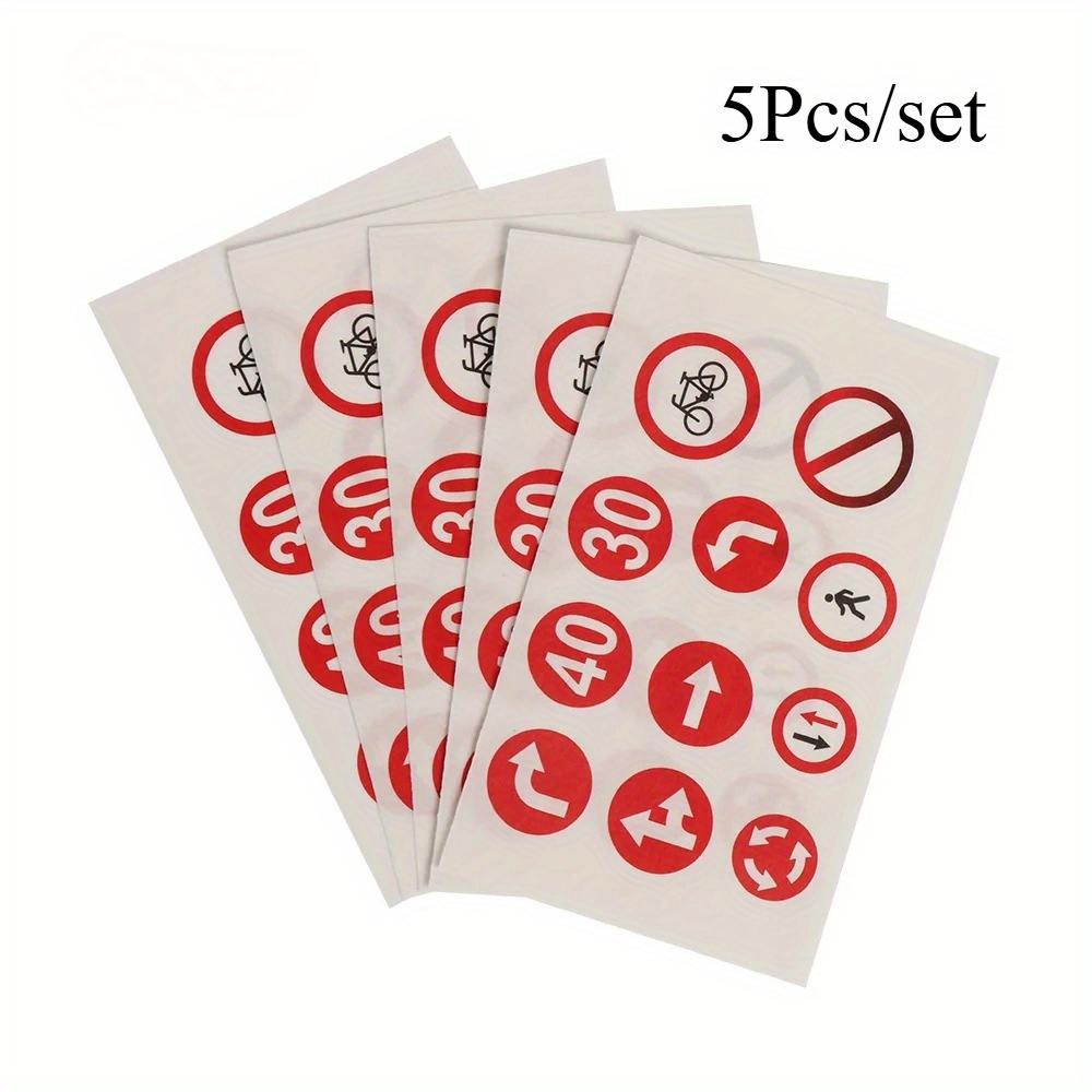 2/4/5Pcs DIY Railway Road Tape Traffic Sticker Adhesive Intelligence Route Mark Safety Education Study Road Signs Tool: Lavender