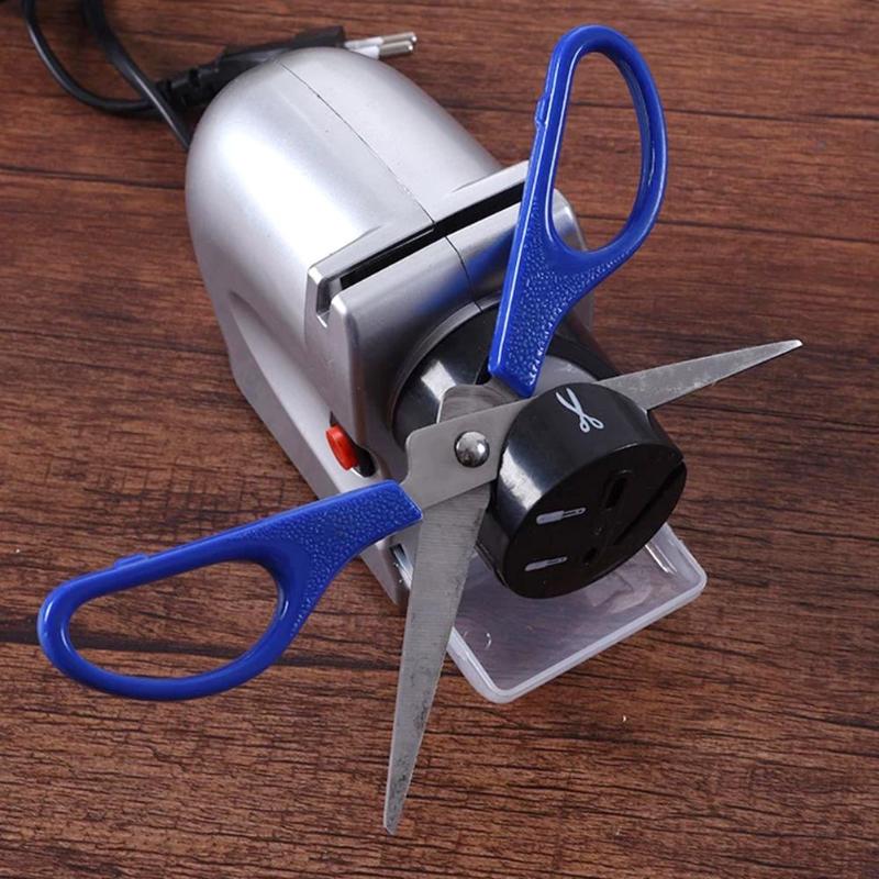 Electric Knife Sharpener Sharp Motorized Grindstone Sharpening Tool Grinding Scissors Kitchen Supplies EU Plug