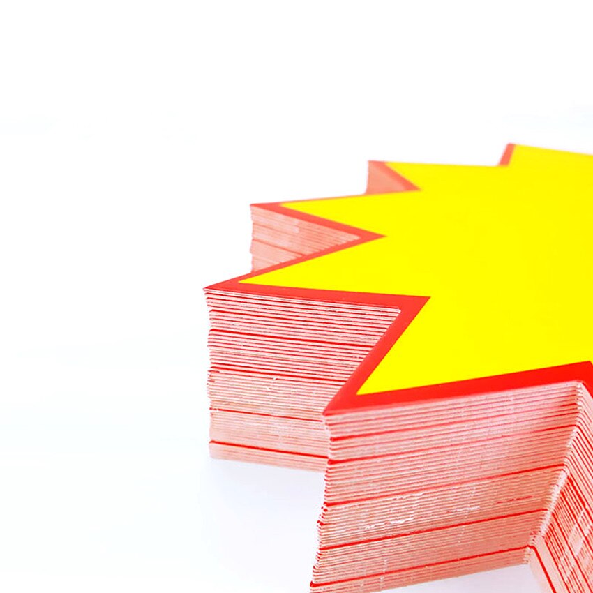 POP-cartel con tarjeta de papel para publicidad, cartel con etiqueta de precio de venta, no se puede limpiar, 200 piezas