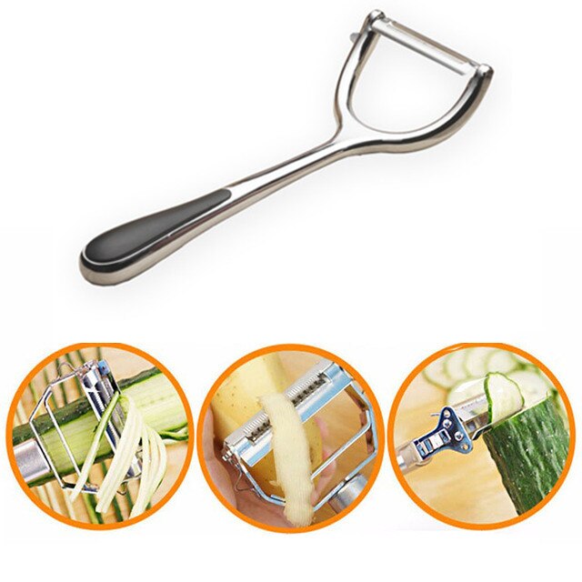 Potato Carrot Grater Slicer Vegetable Cutter Round Mandoline SlicerStainless Steel Multifunction Chopper Blades Kitchen Tool: Light Grey