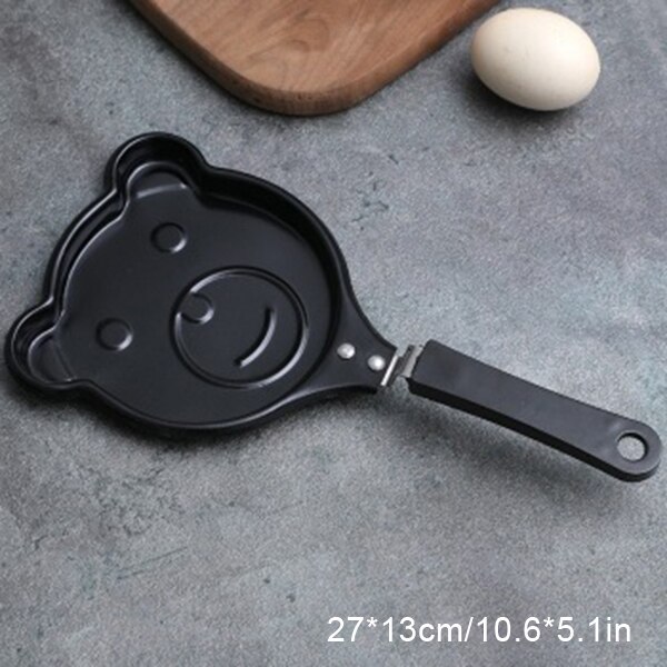 Creavtive Bear Shape Fry Egg Pancakes Mini Frying Pan Cauldron Housewares Various Kitchen Shaper Fried Tool Breakfast Tool: A
