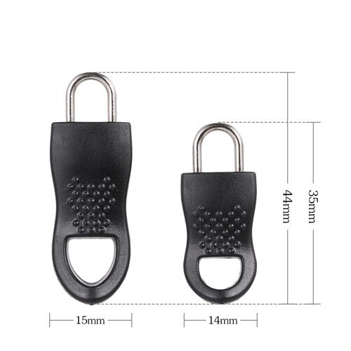 16 stuks vervangende ritshouders voor reistassen, koffers, kleding, tenten, rugzakken en roestvrijstalen ritshouders: Default Title