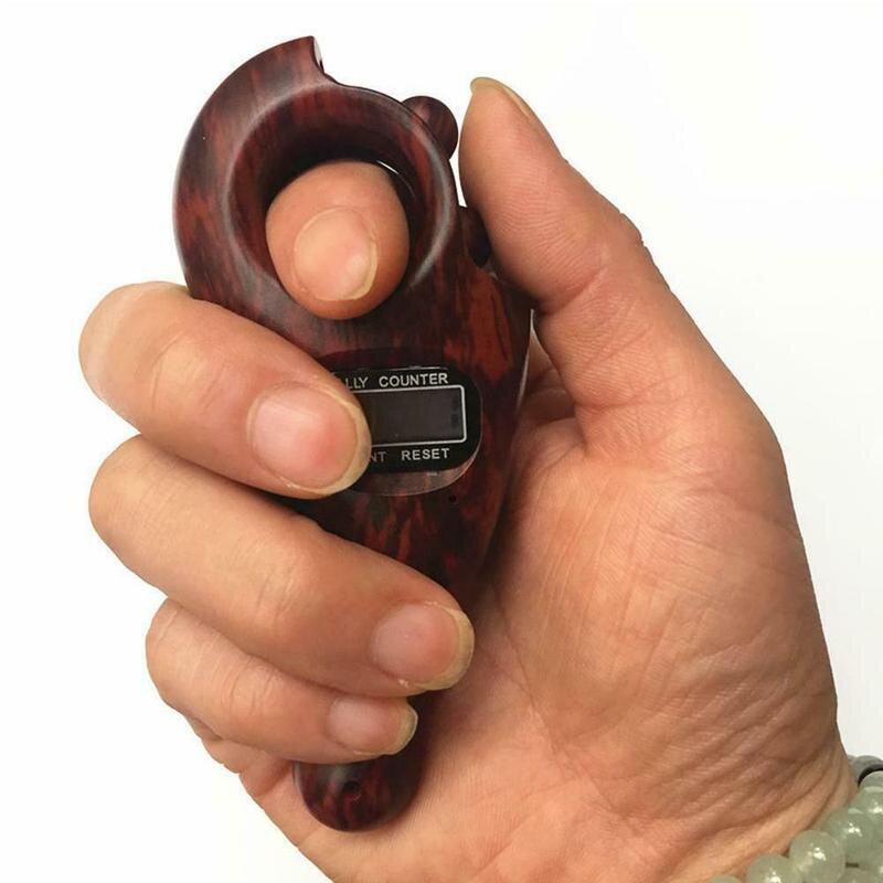 Digital Counter Buddha Beads Relaxation Decompression Toy Counter Digital Finger Game Display Durable Handheld Wood For Bud P7U0