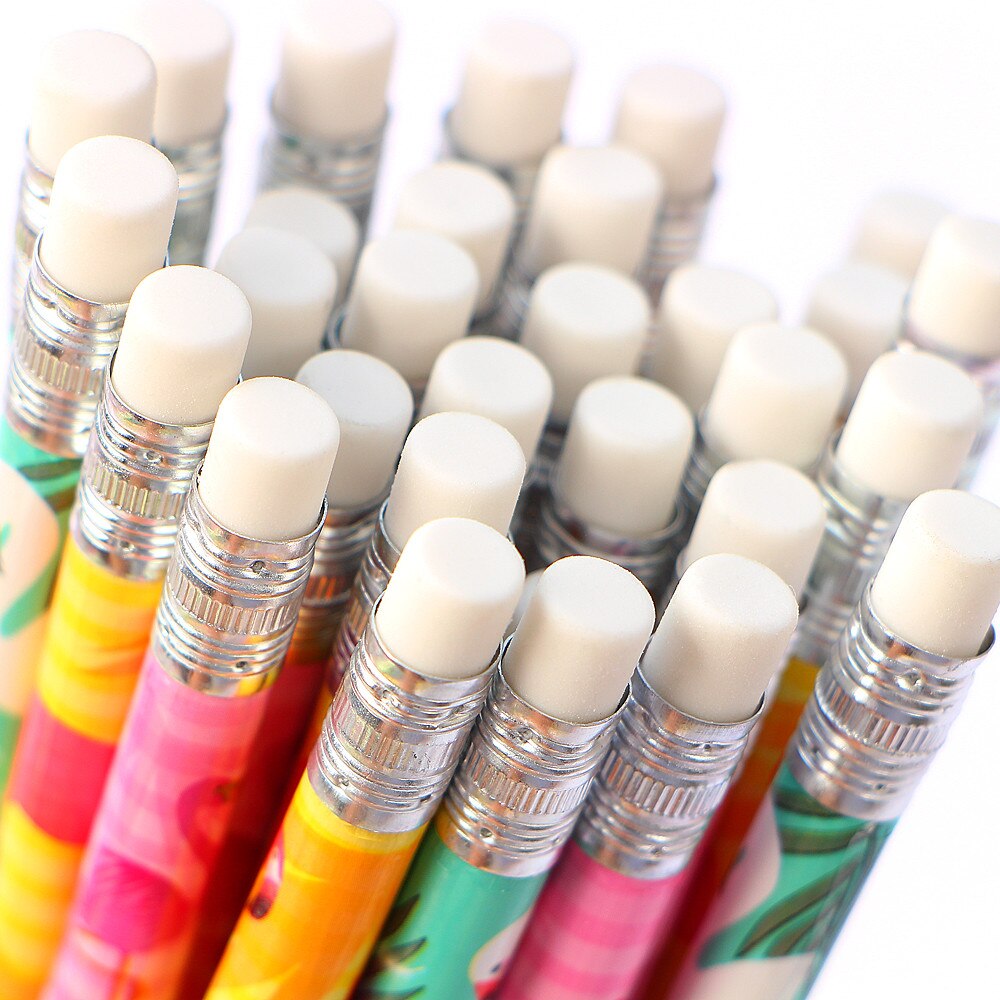 12Pcs/Set Cute Kawaii Cartoon Flamingo Pencil HB Sketch Items Drawing Stationery Student School Office Supplies for Kids