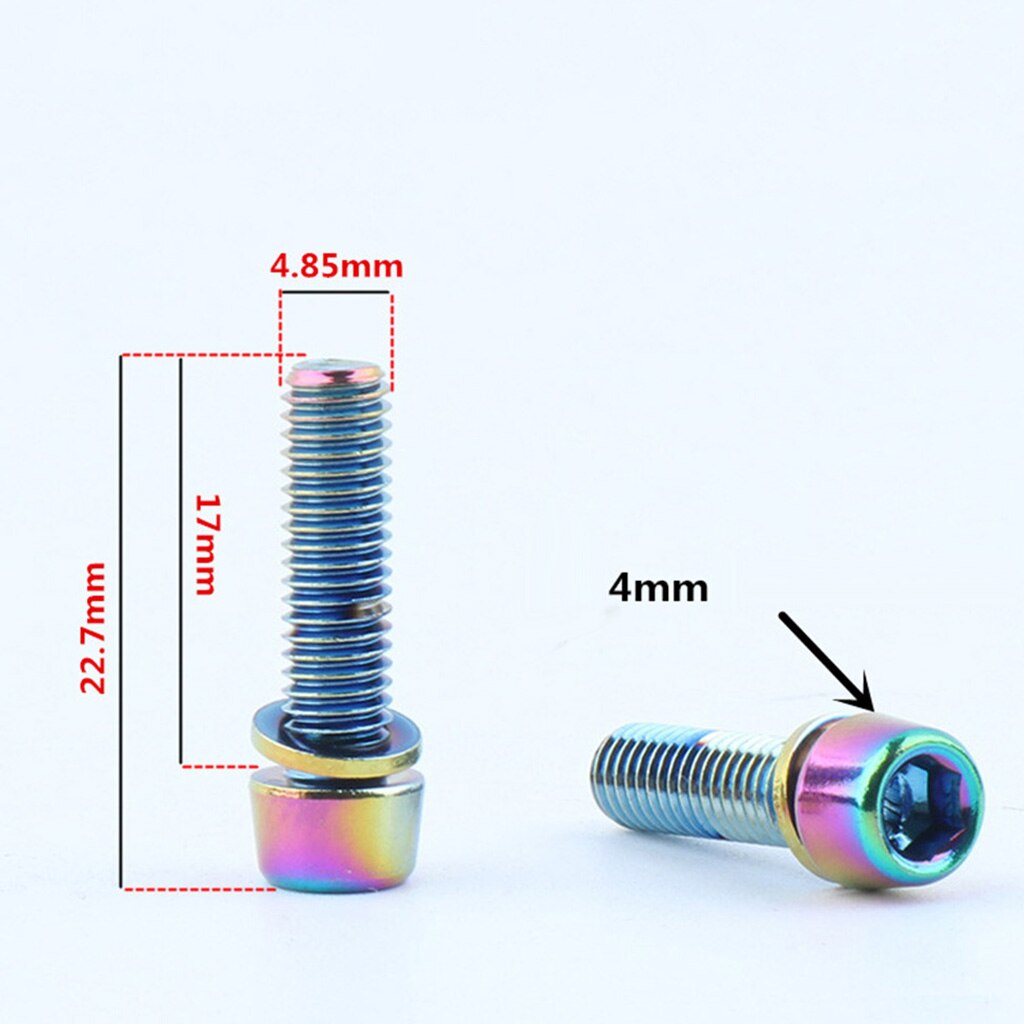Pack 6 MTB Mountain Road Cycling Bike Bicycle Handlebar Stem Screw Bolts Replacement Parts Gear Accessories