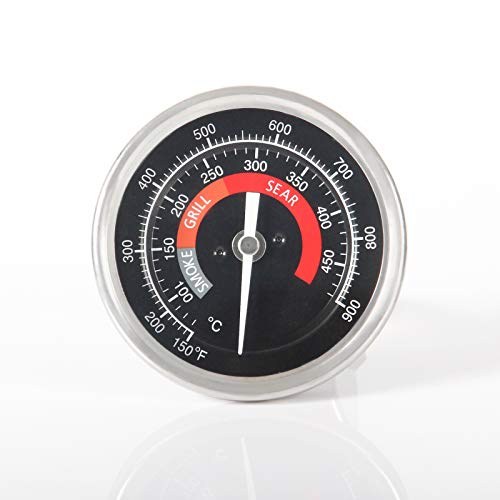 1/Pcs BBQ Grill Temperature Gauge Waterproof Large Face Barbecue Charcoal Grill Stainless Steel Cooking Thermometer: 3.3in Black for BGE