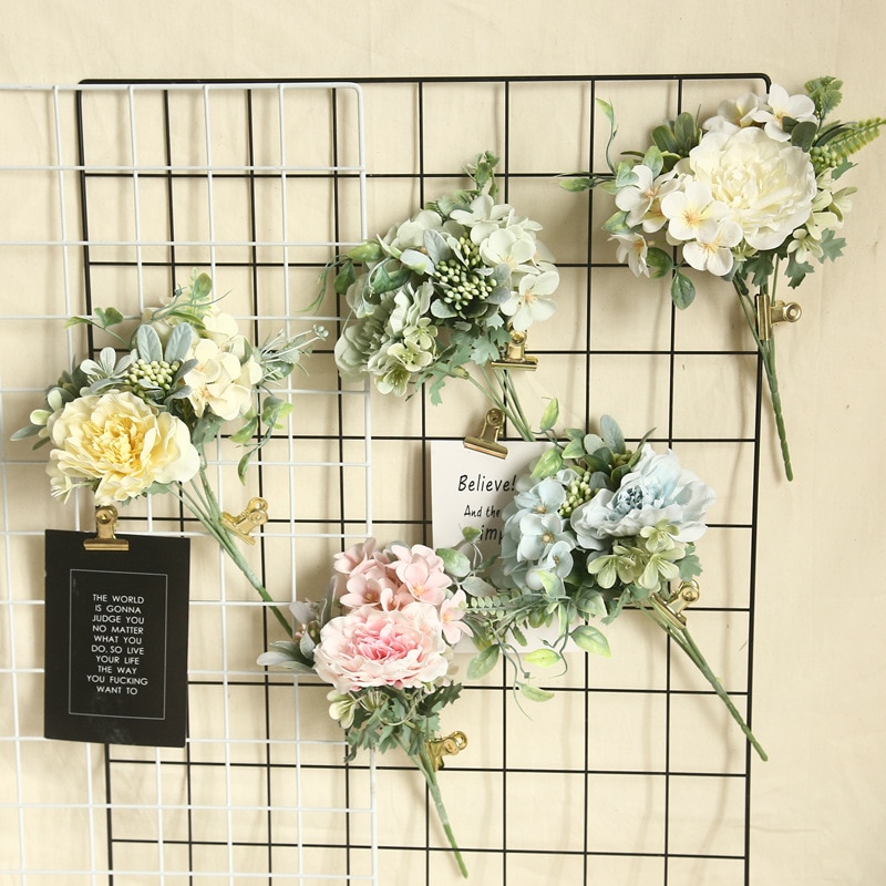 1 Strauß Kamelie Künstliche Pfingstrose Rose Blumen Seide Gefälschte Flores Hochzeit Tafelaufsatz Blume DIY Heimat Garten Party Dekor