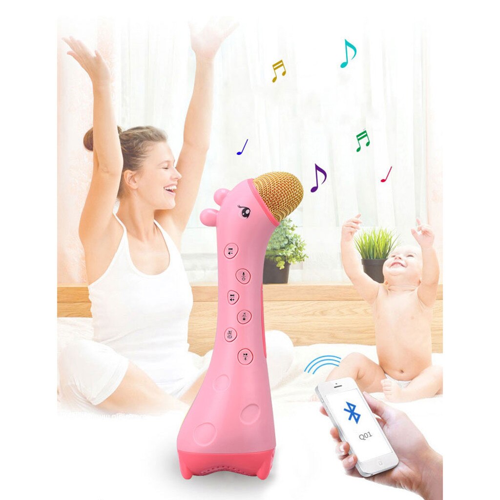 Microphone toy Wireless Giraffe Microphone Model Music Karaoke Singing Music Child Toy 7.9