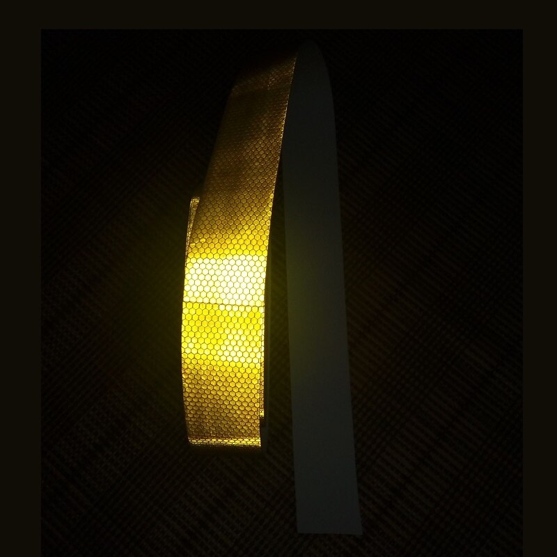 5cm*1M Self-adhesive High Visibility Night Fluorescent Reflective Warning Tape Road Construction Site Van Car Traffic Sign