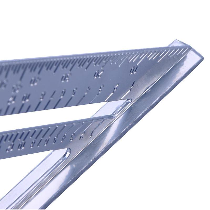 Triángulo escuadra Regla de medición 7 pulgadas aleación de aluminio velocidad escuadra triángulo ángulo transportador herramienta de medición