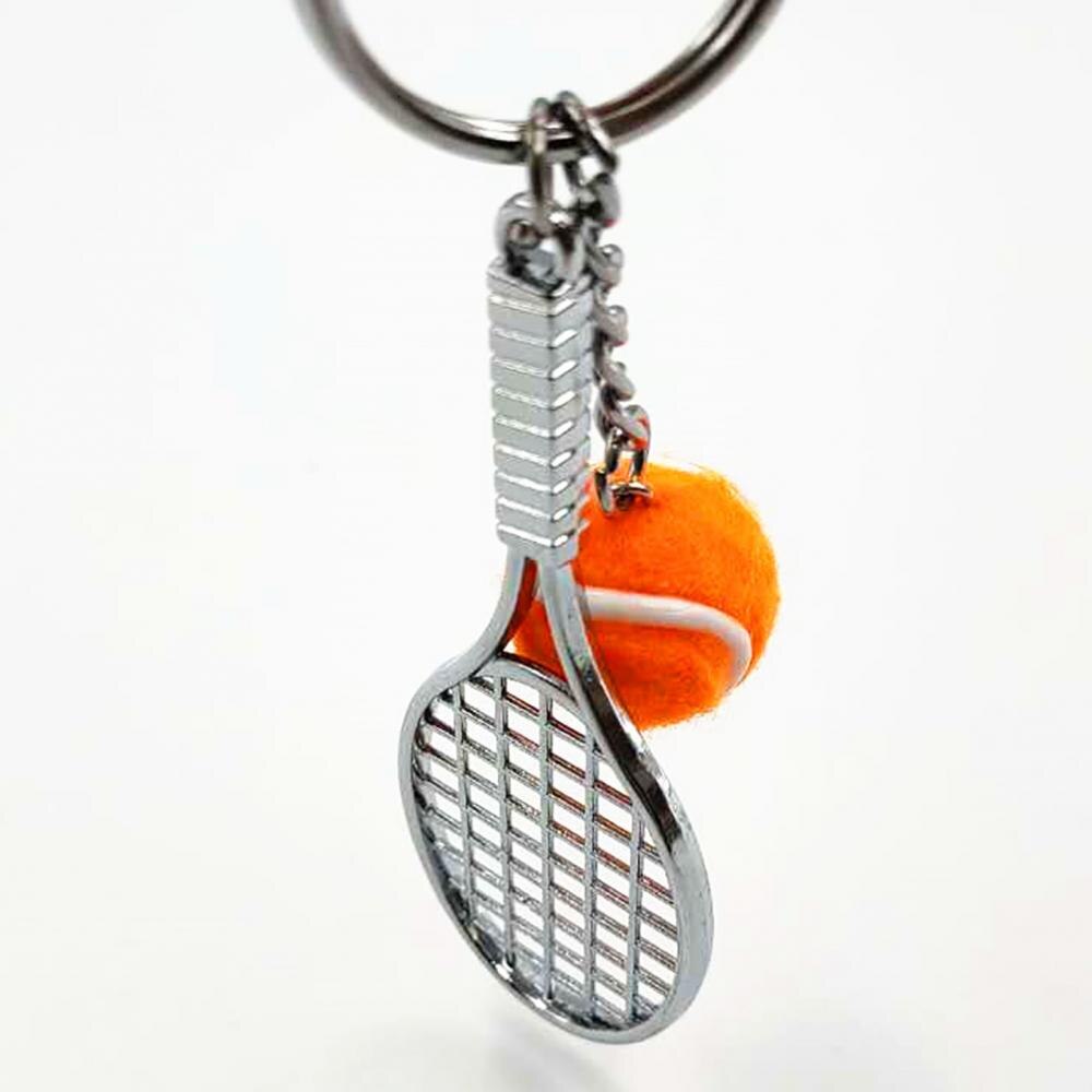 Keychain Anhänger Schlüssel 2Stck Sport Fan Mini Tennis Tasche Schlüsselring DIY Handwerk Zubehör