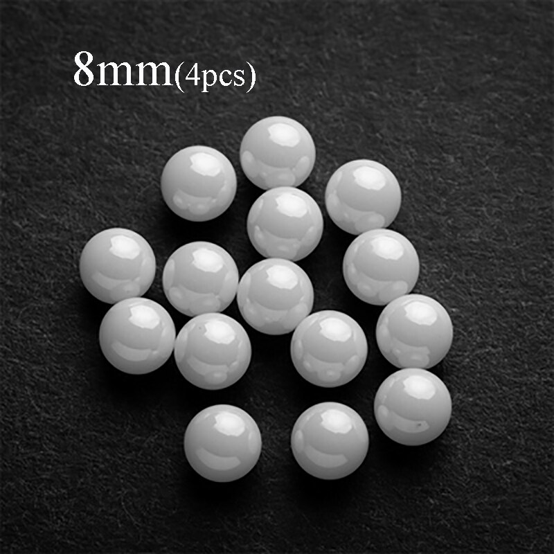 YUC Hand Spinner DIY akcesoria lekkie lśniące koraliki stal wolframowa koraliki 6mm Luminous 8mm miedziane koraliki mosiężne koraliki: 8mm Ceramic White