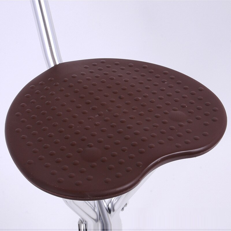 Silla plegable para ancianos, taburete de bastón multifuncional con masaje de tres patas, muleta antideslizante,