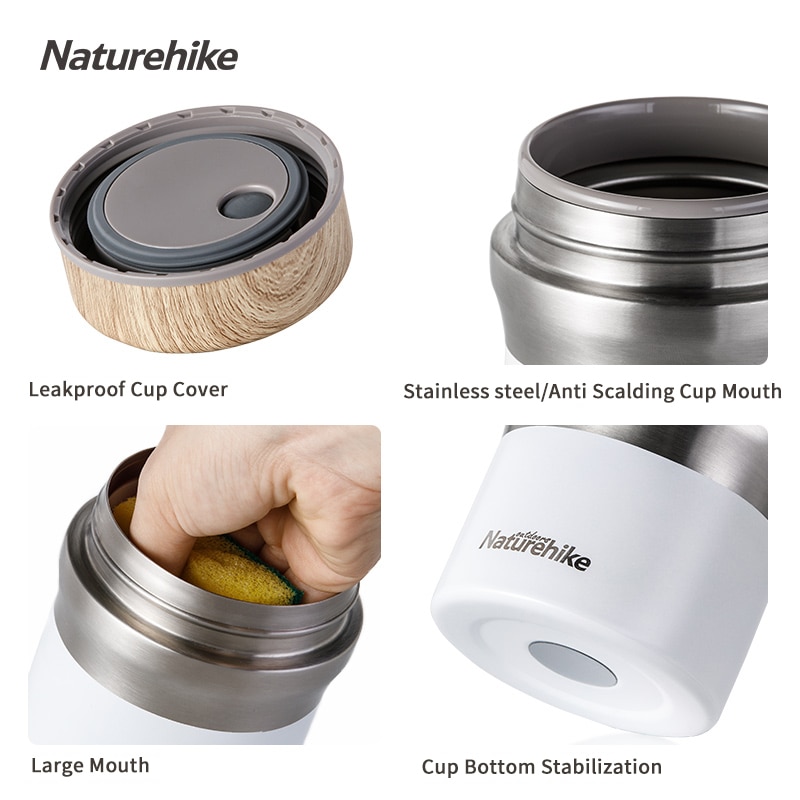 Naturehike Campeggio di Cottura Tazza auto Portatile Bollente Tazza di 600ml di Mantenere Il Calore/Freddo in Acciaio Inox Leakageproof Da Viaggio Pentolame E Utensili per Cucinare