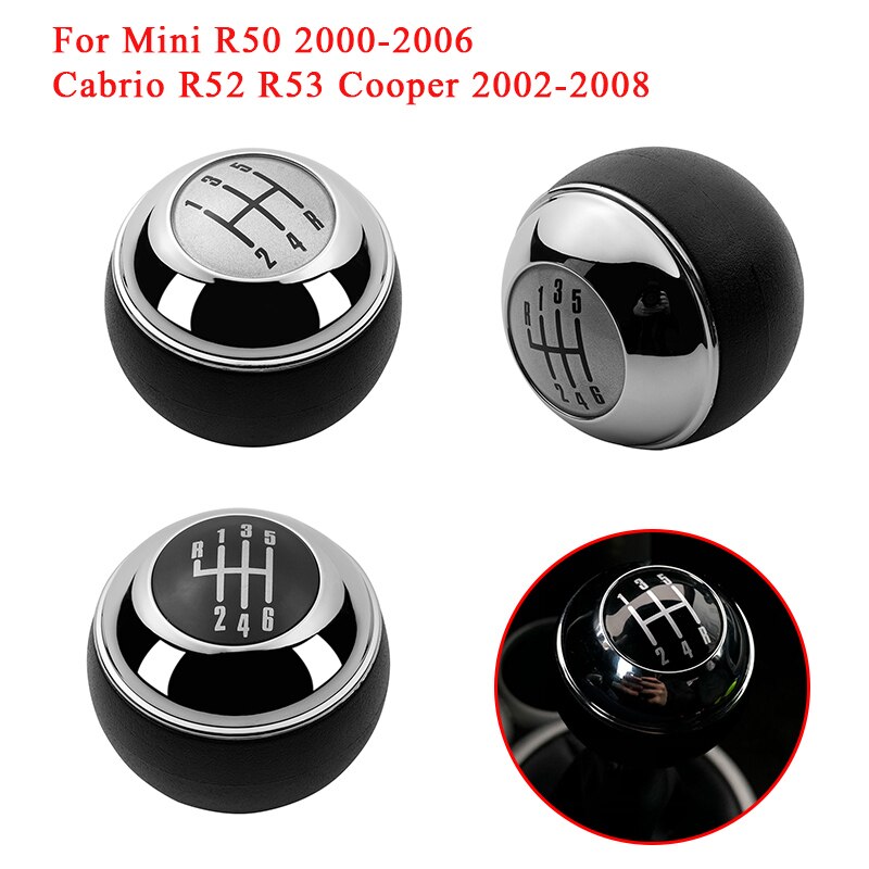 Auto Parts 5/6 Speed Gear Shift Knob HandBall Adapter For Mini R50 2000-2006 Cabrio R52 R53 Cooper 2002 2003 2004 2005 2007