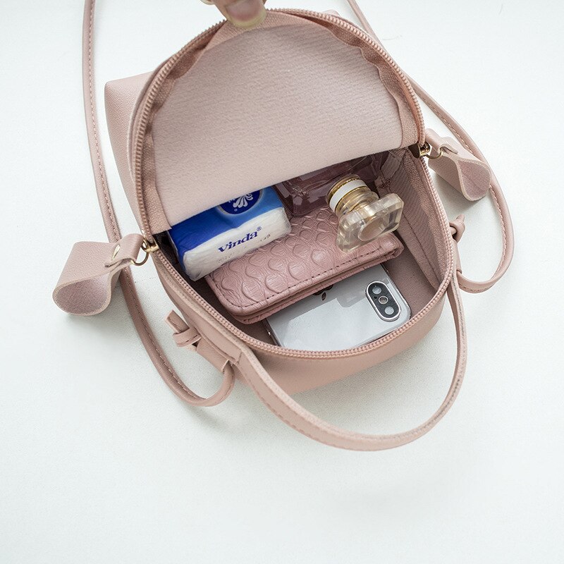 Women's Mini carry change small backpack summer style shell messenger women's single shoulder mobile bag