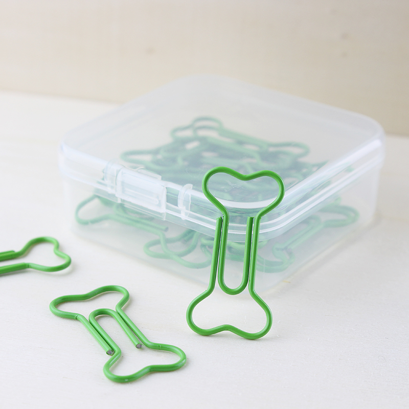 Dog's Bone Paper Clip Gold Bone Special-shaped Paper Clips Office Supplies Paperclip Bulldog Clips Cute Paper Clips Decorative: Yellow