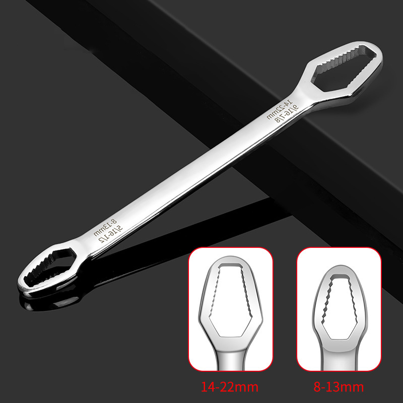 Herramientas de taller mecánico, llave Universal de torsión ajustable, llave de trinquete para bicicleta, motocicleta, herramienta de reparación de coche, 8-22mm