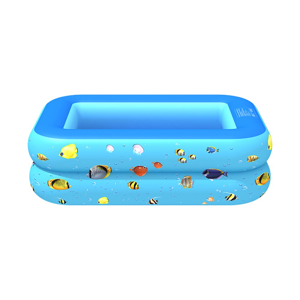 Piscine gonflable rectangulaire, pataugeoire, baignoire d'extérieur et d'intérieur, pour enfants, pour l'été: 120CM blue