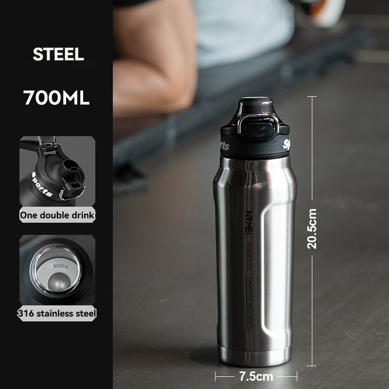 1.5L Thermos Water Bottle Stainless Steel Vacuum Flas Tumbler Coffee Cup Insulated Tea And Cold Water Bottle Thermal Drink: Orange