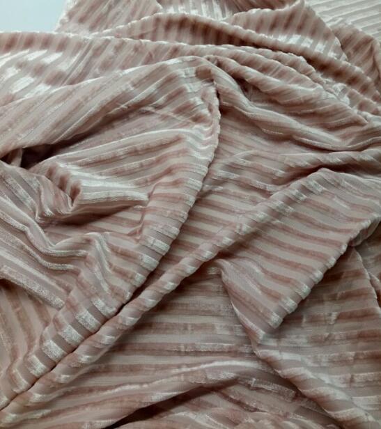 Fløyel stoff elastisk nydelig silkeaktig stripe stoff til kjole luksus myk fløyel hjem tekstil gardin: 8 rosa
