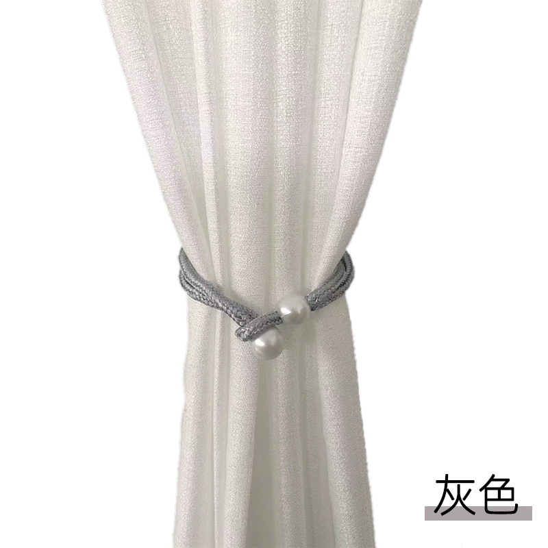 2/1 Uds. Clip de cortina de perlas pequeñas, soportes de cortina, Clips de hebilla para atar, hebilla de bola colgante, accesorios decorativos para cortina: YELLOW / 30-35 cm